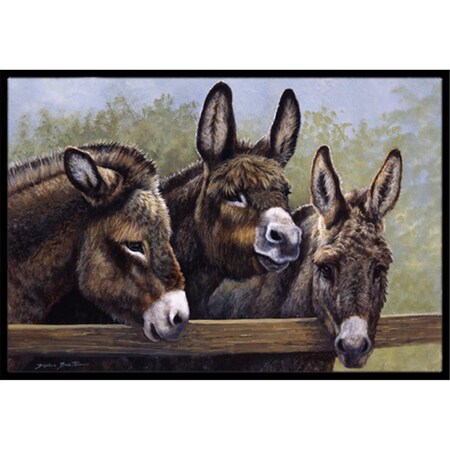 Carolines Treasures Donkeys by Daphne Baxter Indoor or Outdoor Mat, 18 x 27 CA78670